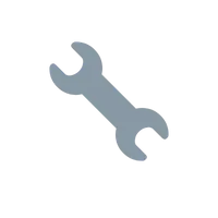 Prijs septische put? Pictogram van een moersleutel als symbool voor intensief gebruik of grotere huishoudens
