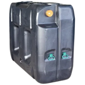 Rechthoekige kunststof septische put van 2000 liter, geschikt voor gezinnen tot 5 personen, makkelijk te plaatsen zonder kraan.